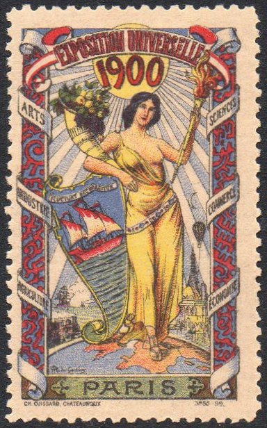 France : Vignettes Expositiuon Universelle, Paris, 1900 Cinderellas  Reklamemarken vinetas